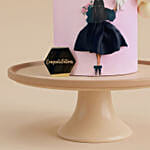 Elegant Graduate Themed Chocolate Cake