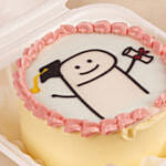 Cute Graduation Stick Figure Chocolate Bento Cake