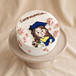 Floral Graduate Themed Chocolate Cake