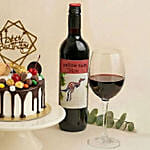 Birthday Celebration - Roses Rochers Cake and Wine