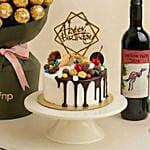 Birthday Celebration - Roses Rochers Cake and Wine