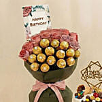 Birthday Celebration - Roses Rochers Cake and Wine