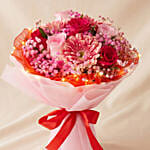 Luminous Pink Rose & Gerbera LED Bouquet