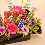 Chocolates and Flowers Gift Combo