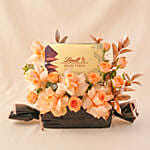 Lindt Chooclate Box and Roses Gift