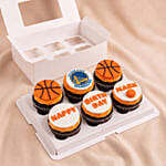 Personalised NBA Themed Chocolate Cupcakes