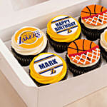 Personalised NBA Themed Birthday Cupcakes