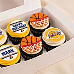 Personalised NBA Themed Birthday Cupcakes