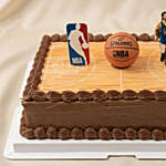 NBA Basketball Court Themed Chocolate Cake