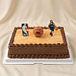NBA Basketball Court Themed Chocolate Cake