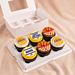 Personalised NBA Themed Birthday Cupcakes
