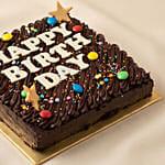 Festive Happy Birthday Chocolate Cake