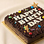 Festive Happy Birthday Chocolate Cake