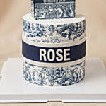 Elegant Christian Dior Themed Chocolate Cake