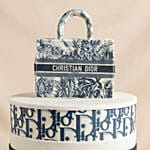 Elegant Christian Dior Themed Bag Cake