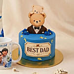 Personalised Cushion, Mug and Chocolate Cake Set for Dad