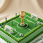 Football Pitch Chocolate Birthday Cake