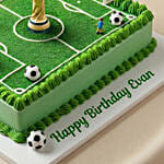 Football Pitch Chocolate Birthday Cake