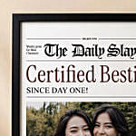 Personalised Besties Newspaper Photo Frame