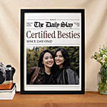 Personalised Besties Newspaper Photo Frame