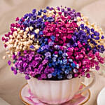 Baby's Breath Teacup & Cheesecake Slice