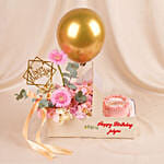 Personalised Birthday Flower & Cake Gift Box