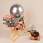Personalised Gift Box With Perfume, Roses & Cake