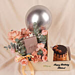 Personalised Gift Box With Perfume, Roses & Cake