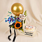 Personalised Graduation Sunshine Blooms & Cake Box