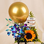 Personalised Graduation Sunshine Blooms & Cake Box