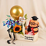 Personalised Graduation Sunshine Blooms & Teddy Box
