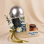 Personalised Roses Perfume & Cake Box For Him