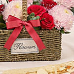 Ping Pong N Spray Roses Basket