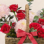 Ping Pong N Spray Roses Basket