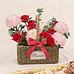 Ping Pong N Spray Roses Basket