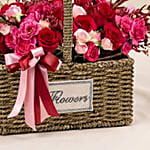 Basket of Love Roses