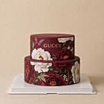 Elegant Gucci Themed 2-Tier Chocolate Cake