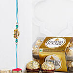 Divine Krishna Flute Rakhi with Ferrero Rocher Chocolates
