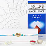 Divine Krishna Flute Rakhi with Lindt Chocolate