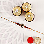 Divine Shiva Rudraksha Rakhi with Ferrero Rochers