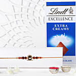 Divine Shiva Rudraksha Rakhi with Lindt Chocolate
