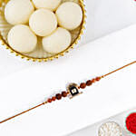 Divine Shiva Rudraksha Rakhi with Rasgulla