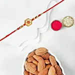 Royal Swastik Charm Rakhi with Almonds