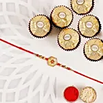 Royal Swastik Charm Rakhi with Ferrero Rochers