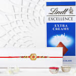 Royal Swastik Charm Rakhi with Lindt Chocolate