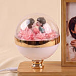 Personalised Couple Floral Dome Photo Frame
