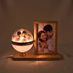 Personalised Couple Floral Dome Photo Frame