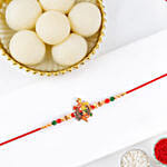 Prosperity Tortoise Rakhi with Rasgulla