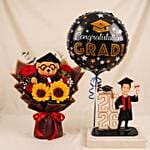 Graduation 2026 Caricature for Him & Flowers