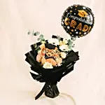 Graduation Bouquet with Teddy & Balloon Surprise